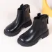 Leather Children Shoes Girls Boys Solid Color Bootie Fashion Soft Baby Short Comfortable Anti-slip Kids Leisure Boots_voghion.com
