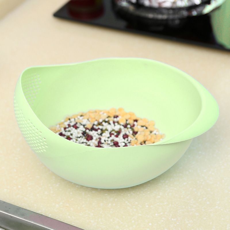 Colorful Thickened Kitchen Rice Washer Rice Sieve Rice Washing Basin Plastic Household Vegetable And Fruit Drain Washing Basket_voghion.com