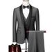 2025 Herren Business Casual Hochzeit Bräutigam Abendgarderobe Slim Fit Büro Professioneller Anzug Dreiteiliges Set_voghion.com