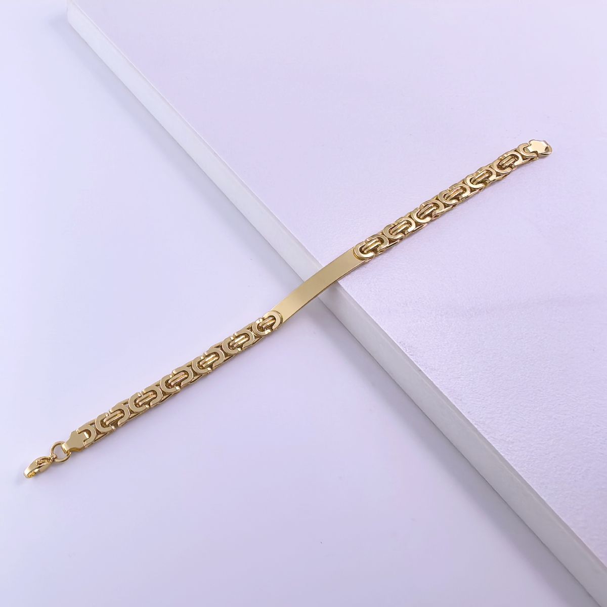 Herren-Armband aus Edelstahl mit glatter, gebogener Rückseite und Titan-Stahl-Armband_voghion.com