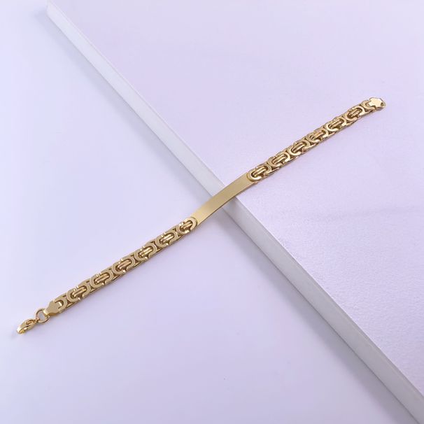 Herren-Armband aus Edelstahl mit glatter, gebogener Rückseite und Titan-Stahl-Armband_voghion.com