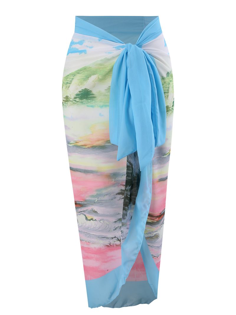 Women's swimwear conservative one-piece hot spring suit swimsuit sun protection chiffon blouse for women_voghion.com