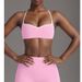 OEM Beauty Back Sports Color-Block Bra Peach Hip High Elastic Hip-Lifting Yoga Pants_voghion.com