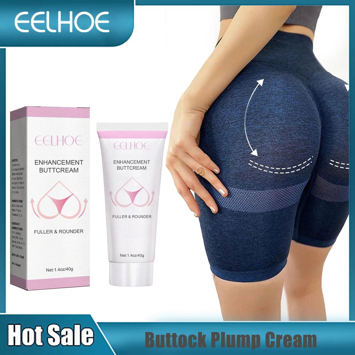 Crema para agrandar los glúteos, previene la flacidez, realza las caderas, reafirma, hidrata y da volumen a los glúteos grandes y sexys de las mujeres_voghion.com