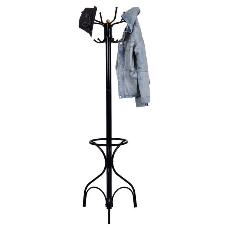Vintage Hanger Coat Hat Tree Stand Clothes Metal_voghion.com