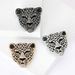 Fashion Rhinestone Leopard Head Alloy Accessory Versatile Animal Pin Brooch_voghion.com
