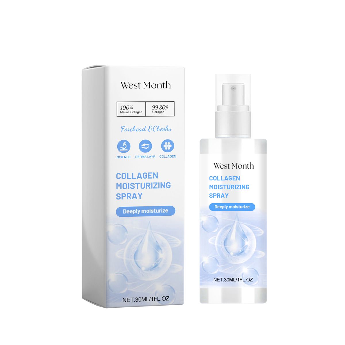 West&Month Collagen Mask Spray spendet der Haut Feuchtigkeit und mildert feine Gesichtslinien_voghion.com