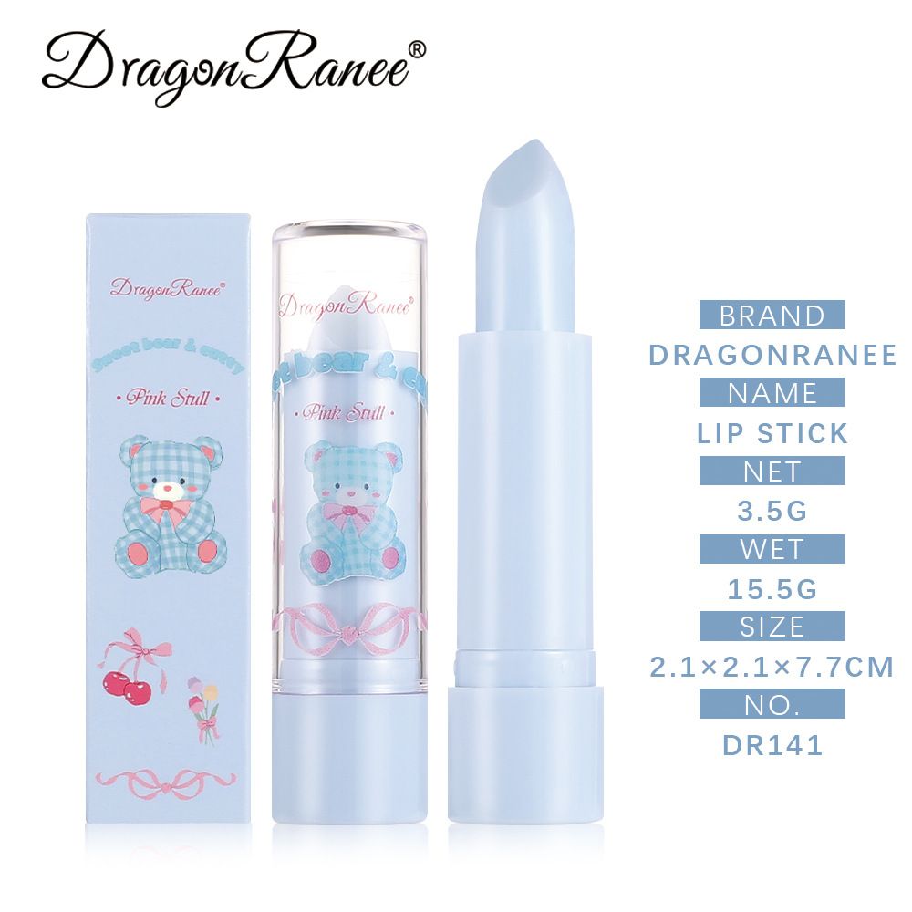 Temperature - Changing Lipstick And Jelly - Like Color - Changing Lip Balm - Hydrating, Long - Lasting, And In An Adorable Cartoon - Style Blue_voghion.com