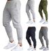 Pants Men's Slim Fit Sweatpants with Drawstring Waist Soft Breathable Fabric Ankle-banded Gym for Convenience_voghion.com