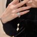 White Water Drop Tassel With Row Of Diamonds For Women, Niche Design, Exquisite Index Finger Ring, Elegant And Cool Open_voghion.com