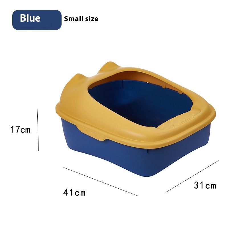 Halvsluten låda, Toalett, Hög kant, Stänkskydd utomhus, Storlek, Extra stort utrymme, Kattlåda_voghion.com