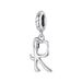 Dackel Buchstabe R Anhänger Charm Sterling Silber Charm, SCC3089-R_voghion.com