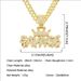 Cool full crown letter pendant for men's hip-hop wear with diamond inlaid Cuban necklace neck chain_voghion.com