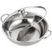 Heavy-Duty Stainless Steel Hot Pot With Lid - Dual-Soup Design For Induction Cooktops & Gas Stoves Includes Handles & Gift Box_voghion.com