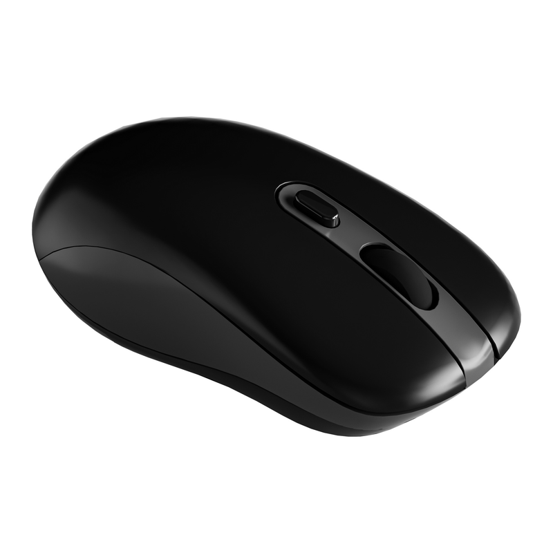 Multi-Device Bluetooth Wireless Mouse, Ergonomic Silent Click, 3-Mode Connectivity For PC/Laptop/Tablet, Portable & Rechargeable, 6-Button_voghion.com