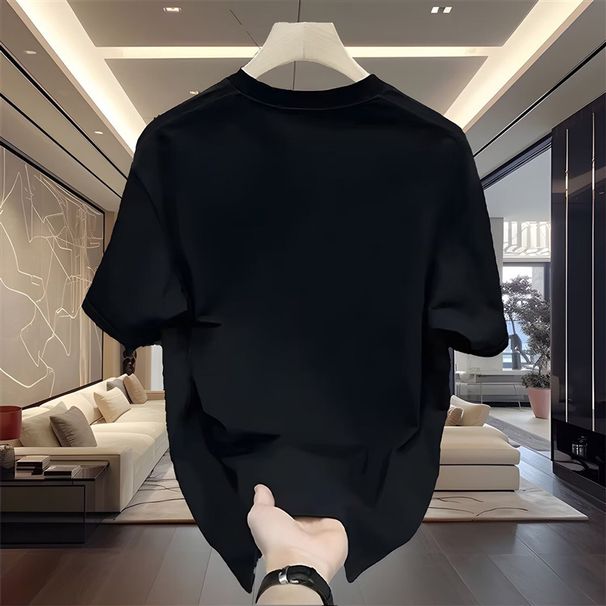 Meeste suveriietuse lühikeste varrukatega T-särk, raskekaaluline ja avar, ümara kaelusega noorteriietus, trendikas ja uus trend_voghion.com