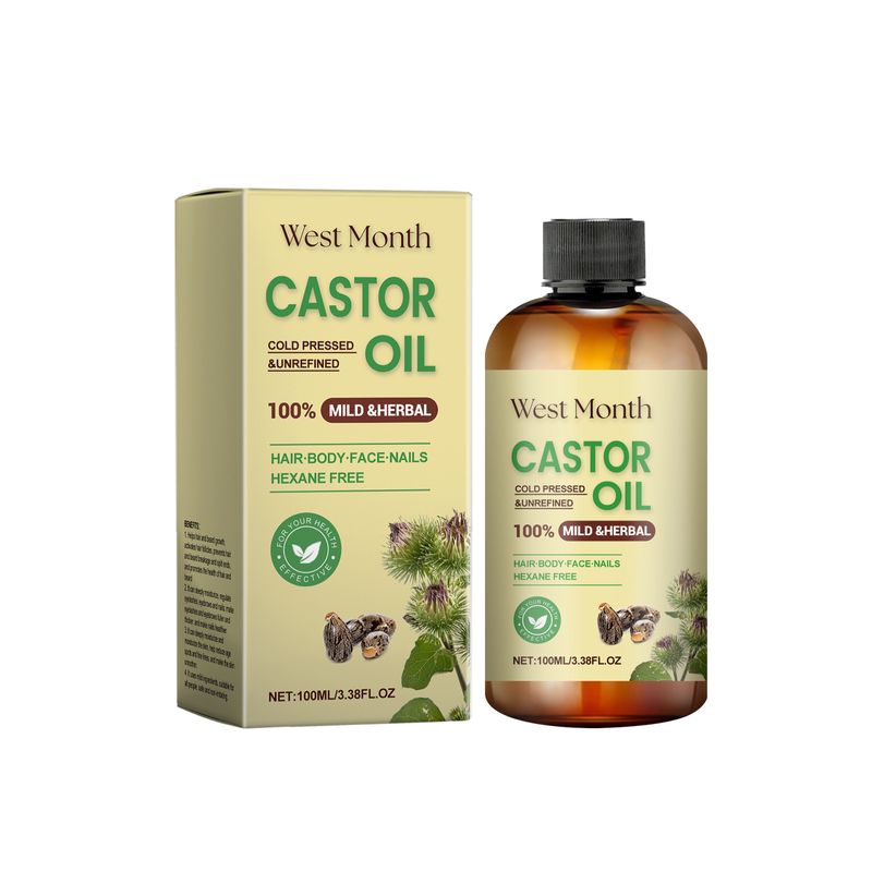 Huile de ricin pour le soin des cheveux, huile de soin multi-effets pour les cheveux et les sourcils_voghion.com