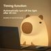 Cute Cartoon Capybara Silicone Night Light USB Rechargeable Timing Dimming Sleep Night Lamp for Children's Room Decor_voghion.com