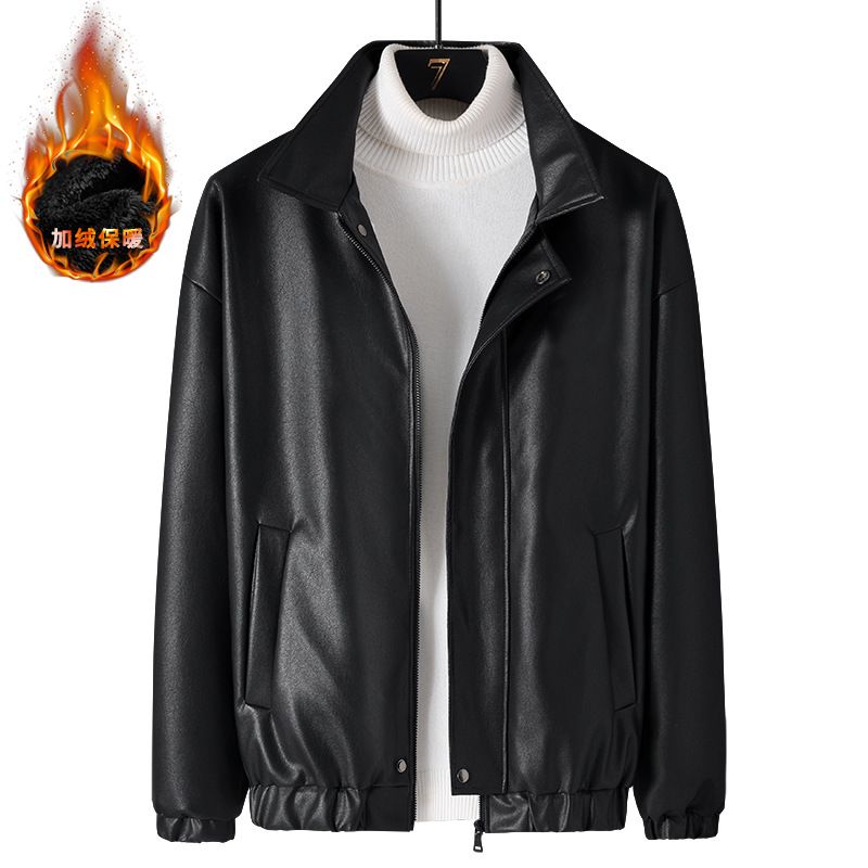 Men's Clothing 2024 New Leather Jacket Pu Leather Padded Jacket High Quality_voghion.com