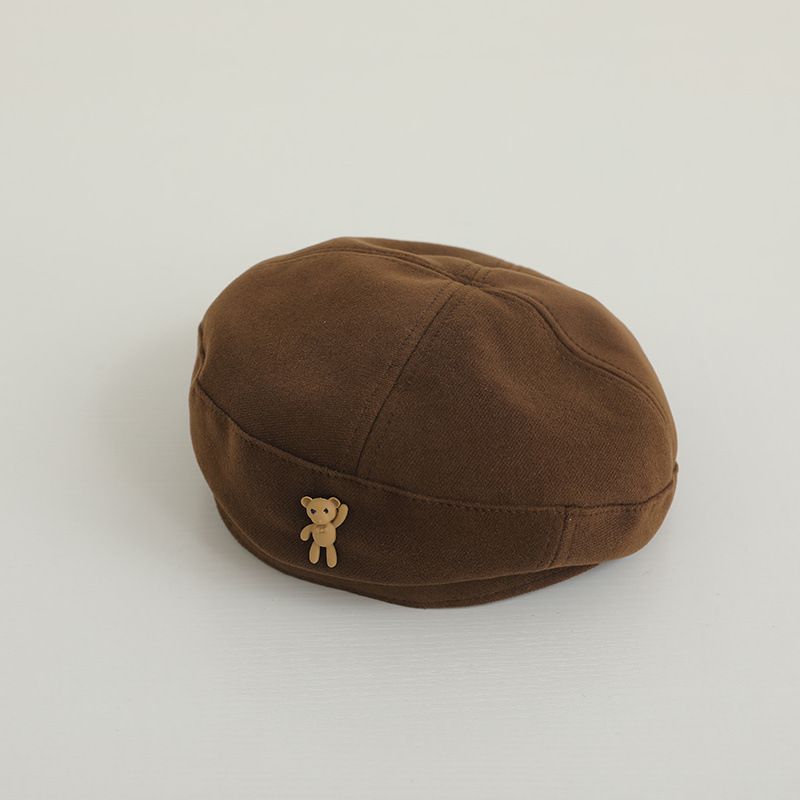 Unisex Children's beret Bear girl pumpkin hat Baby hat Painter hat_voghion.com