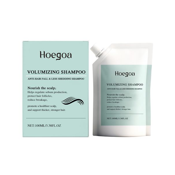 HOEGOA Shampoo, sanfte Reinigung, Kopfhaut, natürlich, flauschig, voluminös, glatt, glänzend, tägliche Haarpflege_voghion.com