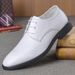 Suitable For All Seasons Genuine Leather Lace-Up Men's Business Formal Low Top Korean Style Performance Wedding Shoes_voghion.com