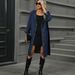 Women's Oversized Distressed Denim Duster Coat - Longline Streetwear Jacket With V-Neck & Long Sleeves_voghion.com