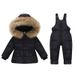 Warmes Schneeanzug-Set für Mutter und Kind mit Overall – Verdickter Winter-Puffer-Overall für Jungen und Mädchen von 1–5 Jahren (Schwarz, Beige, Rosa, Lila)_voghion.com
