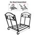 Racks Rack Holder Storage Firewood Black Log Folding Log_voghion.com