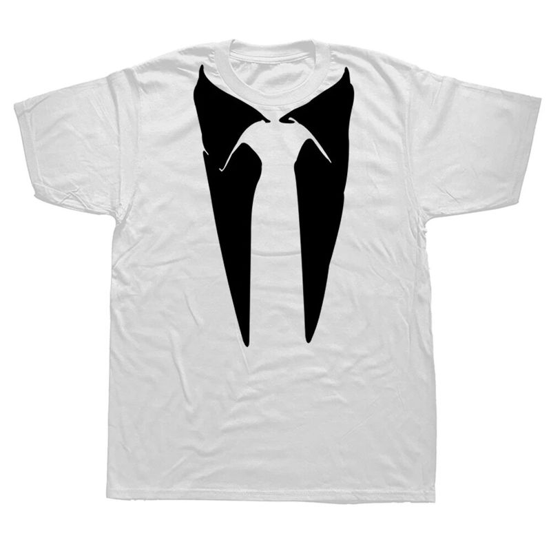 Magliette da smoking divertenti Magliette con cravatta retrò Magliette grafiche in cotone Streetwear Manica corta O-Collo Haruku Camping Wedding Confortevole_voghion.com