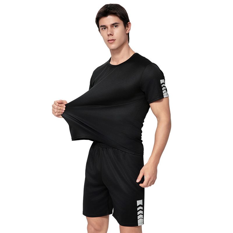 Men's Clothing Short Sleeved Shorts Suit Summer Casual T Shirt Home Running Fitness Two Piece Suit_voghion.com