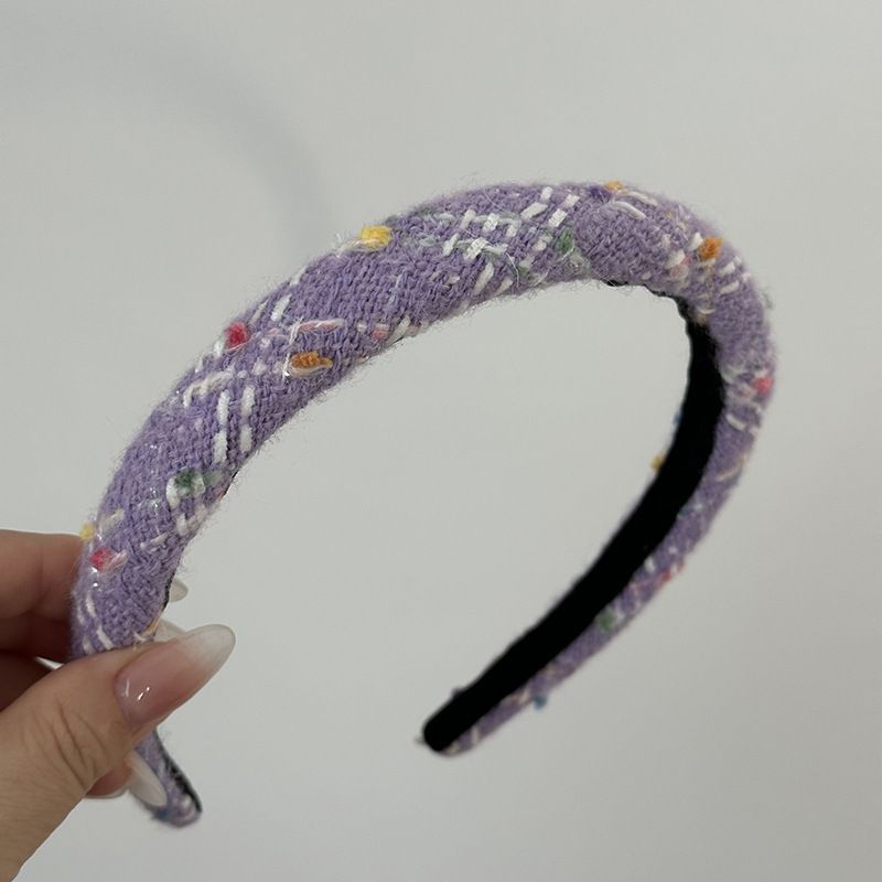 Bunte dot Plaid hohe Schädel top stirnband herbst und winter sanfte süße süße aus haarnadel haar zubehör neue kopfschmuck_voghion.com