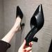 Try-On Half Mules High Heels Elegant Internet Celebrity Sandals Women's New Season Pointed Toe Versatile Chunky Heel_voghion.com