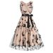 Robe de Noël, Thanksgiving, Halloween, Saint-Valentin, col en V, ceinture, sans manches, motif papillon, jupe duveteuse, 8713_voghion.com