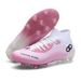 Nahtlos fléien gewéckelt Fussballschong Männer a Fraen High Top Studenten Training Match Spike Crushing Shoes_voghion.com