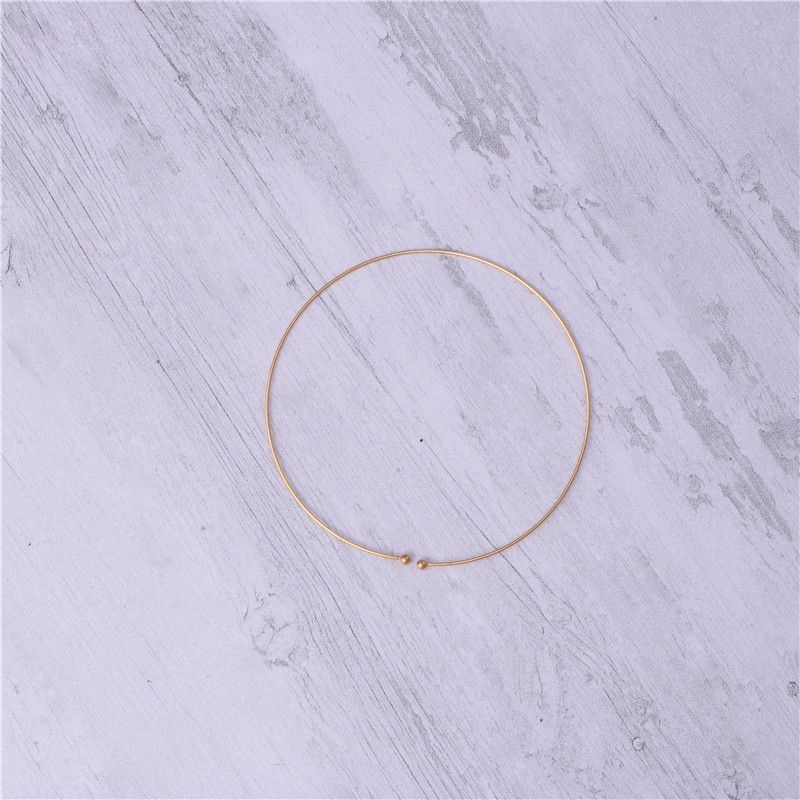 Memory Wire Rose Gold Small Ball Open For Women Thin Elastic Bracelet_voghion.com