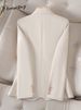 Yitimuceng Langarm Blazer für Frauen 2023 Neue Mode Herbst Solide Dünne Formale Jacke für Chic Vintage Einzigen Taste_voghion.com