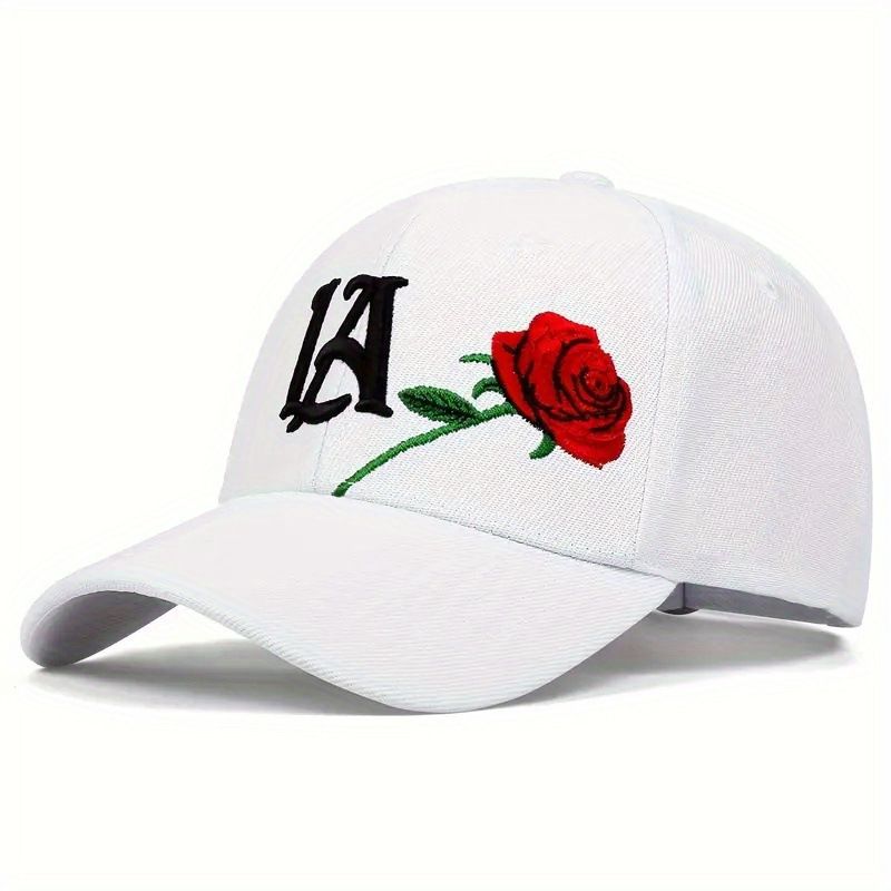 Unisex LA geborduurde honkbalpetten voor mannen en vrouwen Letter Snapback Hip Hop hoed Lente Herfst Buiten Verstelbare zonnebrandcrème_voghion.com