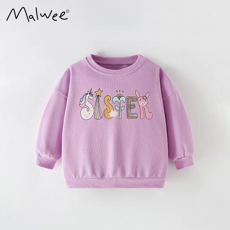 Girls' Sweatshirt Autumn Winter New Style Pullover For Young Girls Stylish Round Neck Long Sleeve_voghion.com