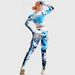 Cross-border European And American Fashion Printed High Elastic Sports Long Sleeve Hip-lifting Running Yoga Fitness Set_voghion.com