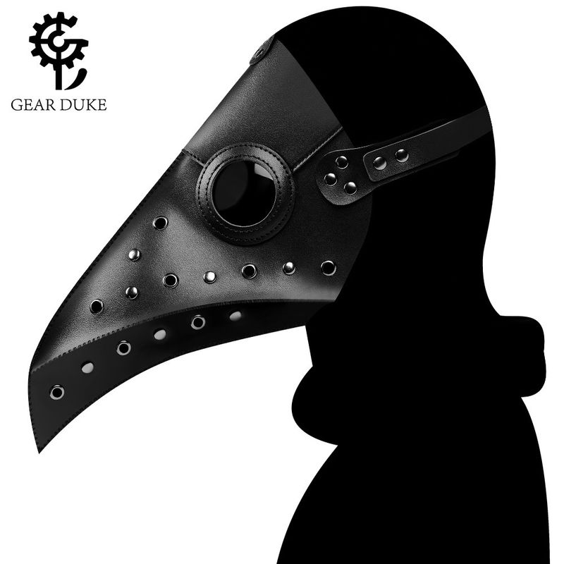 Halloween Punk Party Plague Bird Mouth Doctor Mask Bar Stage Performance Supplies Black_voghion.com