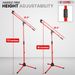 5 Core Tripod Mic Stand Floor Adjustable 18 To 72 Inches Sturdy Boom Arm Holder Microphone Stands Pedestal Para Microfono For Singing MS 080 RED_voghion.com