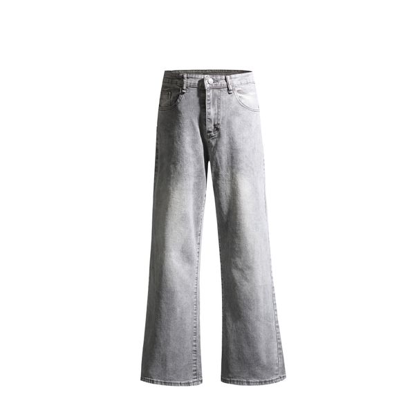 Dual-Tone Button-Fly Bootcut Jeans – High Street Stretch Denim Pants For Men_voghion.com