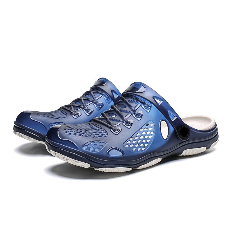 Spring And Summer Beach Outdoor Two-piece Travel Hole Shoes, Hollow Sandals, Men's Casual Cool Shell Sandals 905_voghion.com