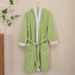 Soft Touch Micro Fleece Huva Morgonrock Plysch Lång Spa Robe Absorberande Morgonrock_voghion.com