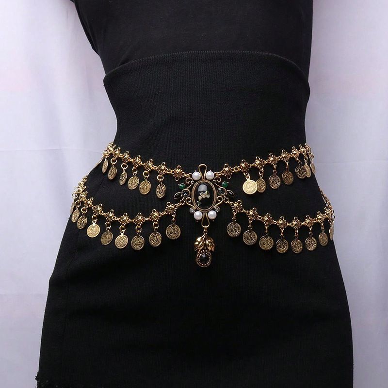 New Alloy Tassel Coin Belly Dance Waist Chain Women's Gorgeous Jewelry Daily Wear_voghion.com