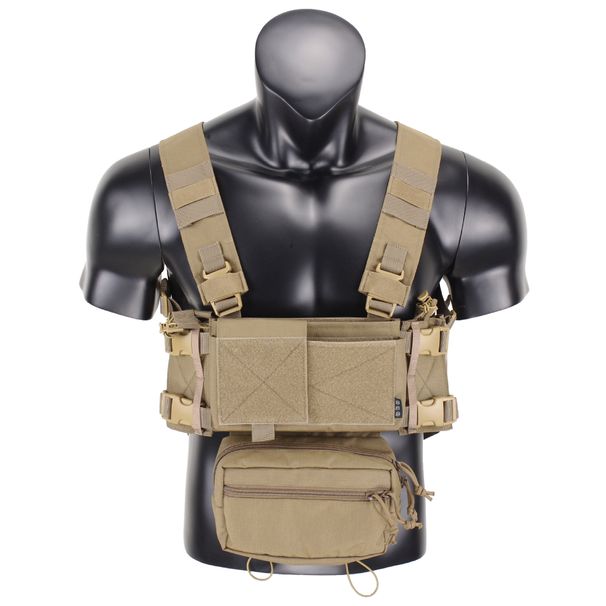 Tactical Chest Rig – Modular MK4-Style Molle-Compatible Chest Pack For Airsoft, Hunting & Outdoor Adventures (BK/CB/MC/RG/JGSDF Durable 1000D Nylon)_voghion.com