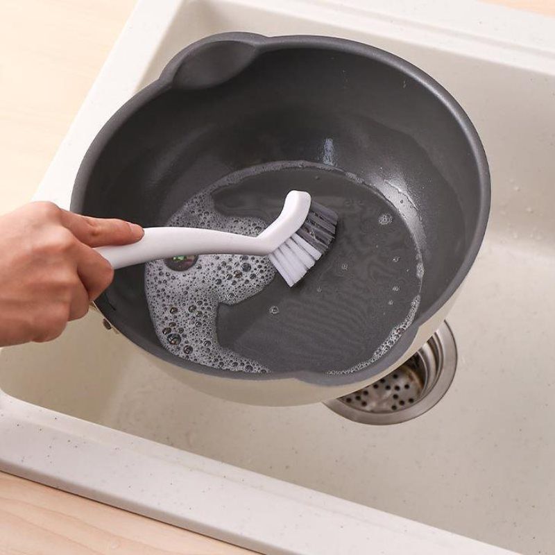 Long handle gap brush household corner kitchen pot and bowl brush bathroom tile gap removing dead angle cleaning brush White_voghion.com