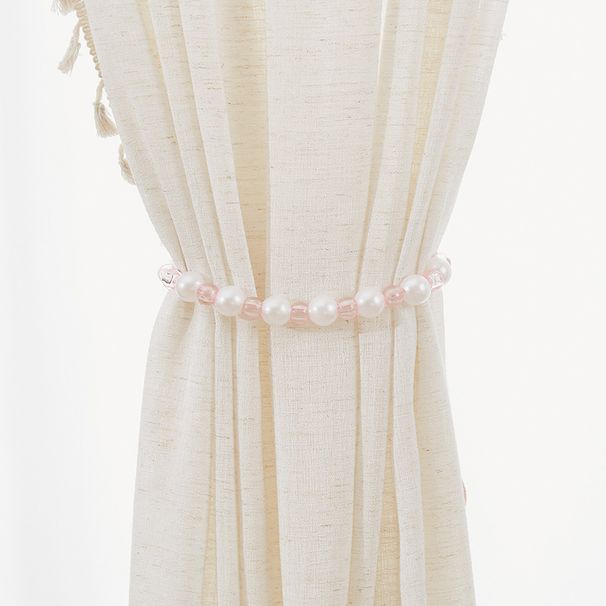 Curtain Tiebacks – Boho Pearl/Floral Tiebacks For Drapes, Modern Window Decor, Adjustable Rope Holders (Set Of 2) – Farmhouse Home Accessories_voghion.com