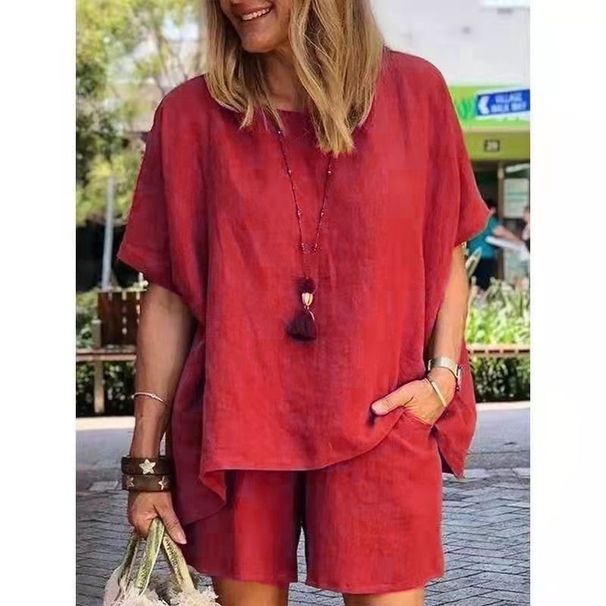 Audday Spring And Summer Loose Fit Fashionable Casual Stylish Youthful Short Sleeve Set For Plus Size Women_voghion.com